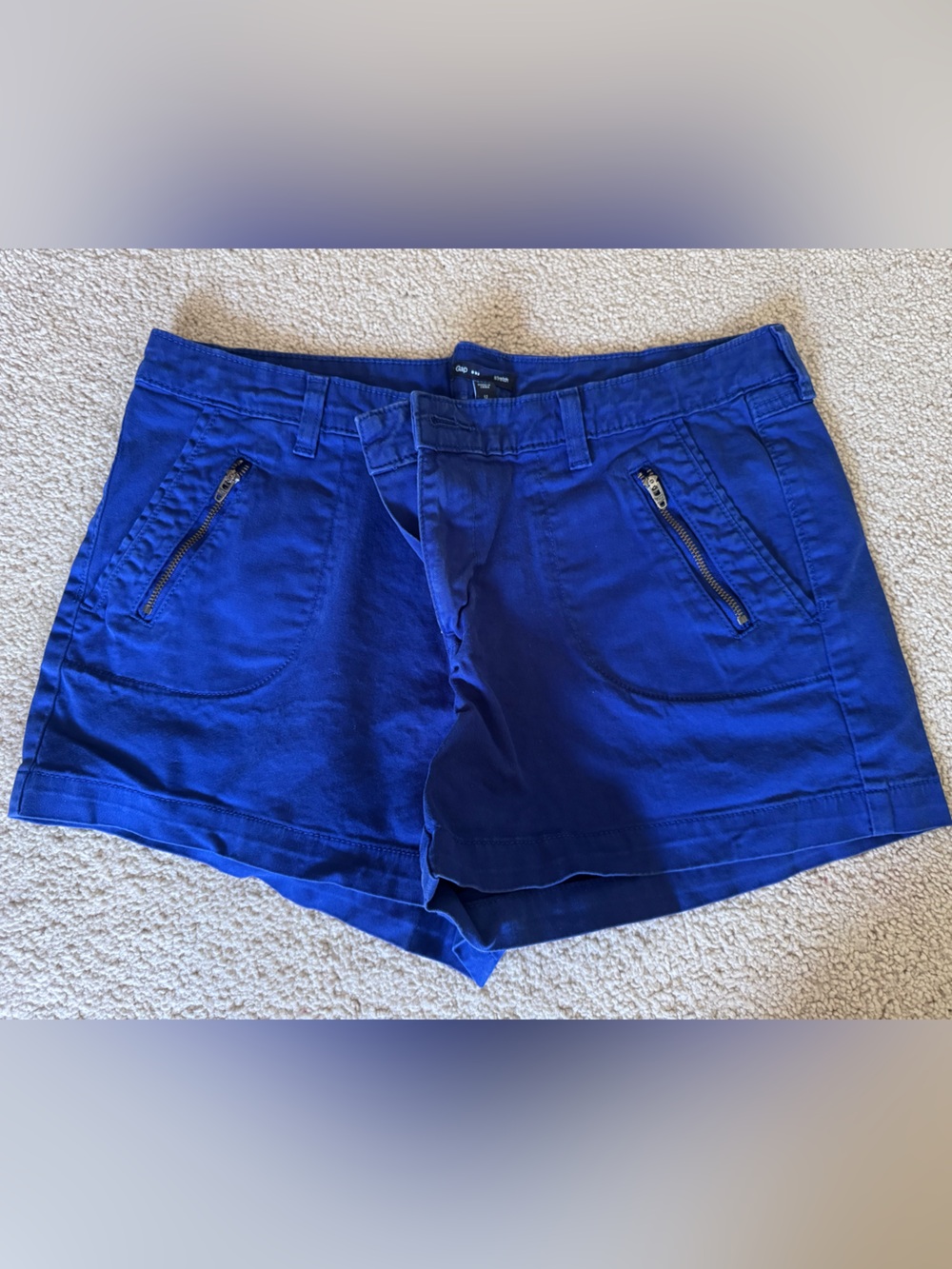 GAP Royal Blue Women’s Zip-Pocket Jean Shorts